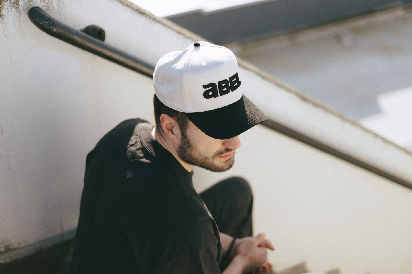 Abel Black Contrast Hat